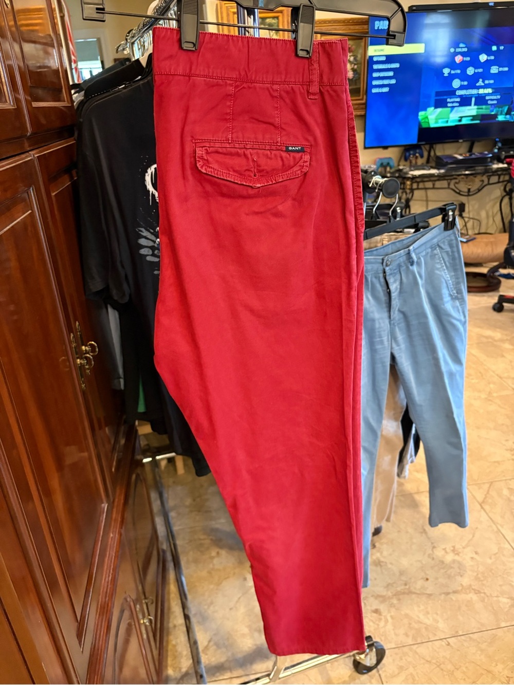 Gant Red 32 x 29 Men's Chino Pants